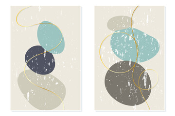 Scandinavian design. Home decor. Modern abstract painting.