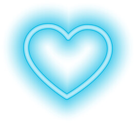 Glowing neon lovely hearts for valentines