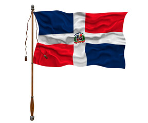 National flag  of Dominican Republic. Background  with flag  of Dominican Republic