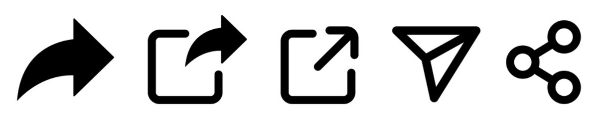 Share icon set transparent png. Arrow share icon. All share symbols isolated. link share sign.