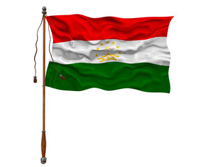 National flag  of Tajikistan. Background  with flag  of Tajikistan