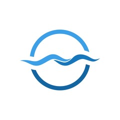 Obraz premium Wave icon isolated on white background.