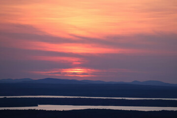 Sunset view from a Mountain top