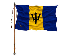 National flag of Barbados.. Background  with flag of Barbados.