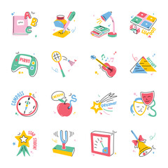 Pack of Learning Flat Stickers 