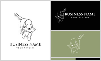 line art golden retriever logo