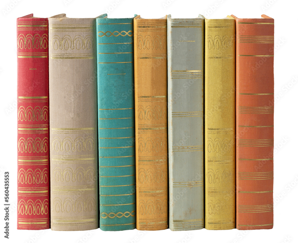 Wall mural colorful books. png file.