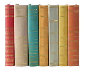 Colorful books. PNG file.