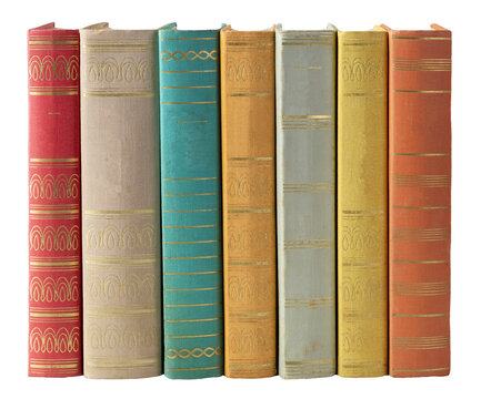 Colorful books. PNG file.