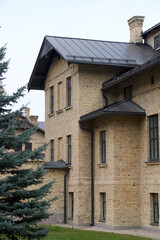 old brick house in the village