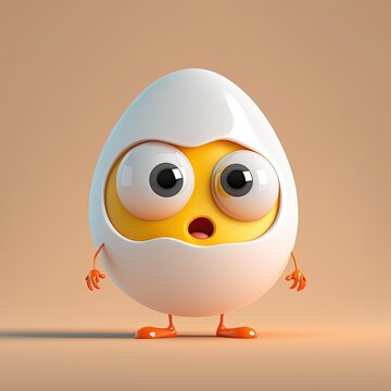 Cute Egg Character (Generative AI)