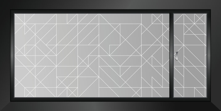 Abstract design for glass graphics. Glass graphics design for Office, Train station, Supermarket, Store, Shop, Mall, Boutique, Home glass partition.