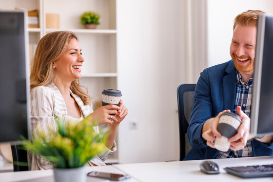 Business People Taking A Coffee Break