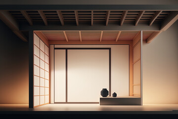 background for branding and product presentation in the manner of a Japanese architect. Generative AI