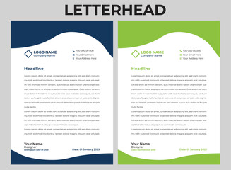 Vector modern corporate letterhead template design