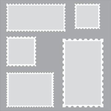 blank postage stamps, templates icon, vector, illustration, symbol
