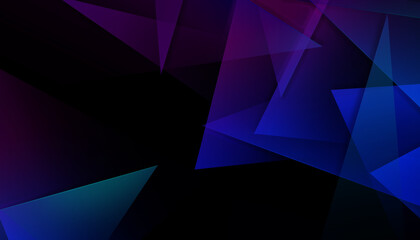 Abstract black background with triangles, geometric pattern