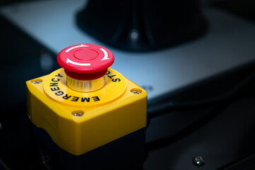 Emergency stop button It is a warning symbol for workers to reduce losses or accidents.
