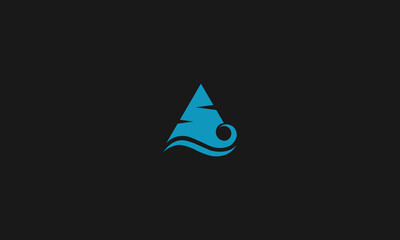 LETTER A LOGO DESIGN WITH NEGATIVE SPACE EFFECT FOR ILLUSTRATION USE