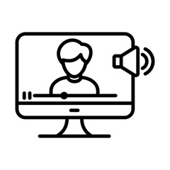 E- Learning Icon Logo Design Vector Template Illustration Sign And Symbol Pixels Perfect