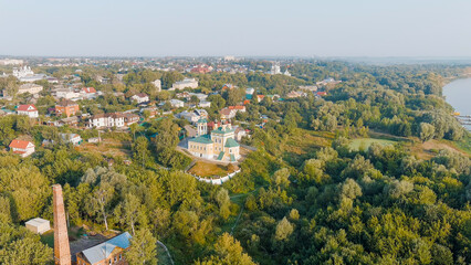 Murom, Russia. Church of St. Nicholas the Wonderworker Naberezhny, Aerial View