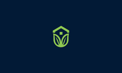 ECO REALESTATE LOGO DESIGN WITH NEGATIVE SPACE EFFECT FOR ILLUSTRATION USE
