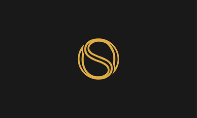LETTERS OS LOGO DESIGN WITH NEGATIVE SPACE EFFECT FOR ILLUSTRATION USE