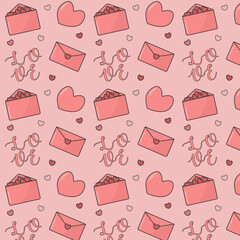 seamless pattern with hearts