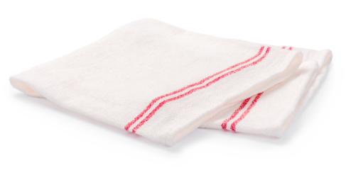 Table cloth kitchen isolated. White napkin. 