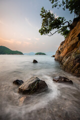 rocks and sea at coast