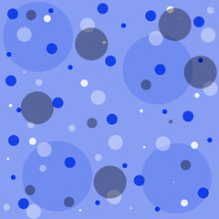 Black, gray, white and blue dots pattern on blue background. Texture pattern for napkins, fabric, shirts, dresses, bedding, blankets, tablecloths and other textiles. Template for ornament.