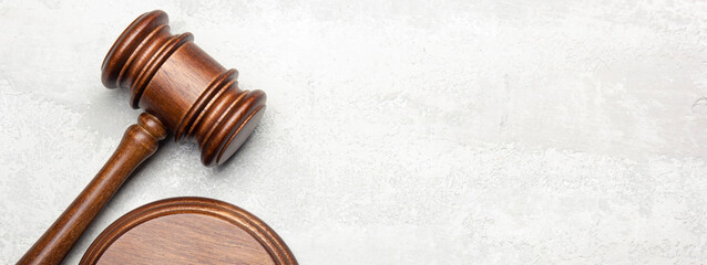 Judge gavel on white background. Law and justice background