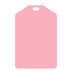Simple flat name tag present label pink empty