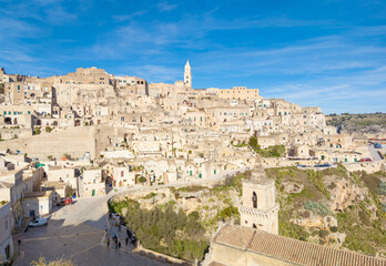 Obraz premium Matera (Basilicata) - The historic center of the wonderful stone city of southern Italy, a tourist attraction for famous 