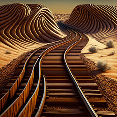 tracks in the desert