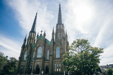 Fototapeta na wymiar St. Dunstan's Basilica Cathedral, National Historic Site of Canada in Charlottetown, Prince Edward Island