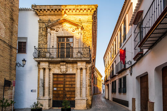 Fototapeta Charming historic street of Carmona, Andalusia, Spain