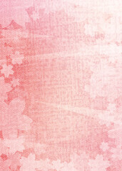 ピンクの春色背景イラスト　桜の花びら　