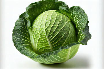 One natural Green Cabbage