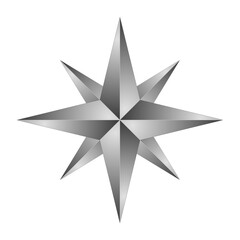 3d star on a white background	