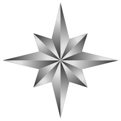 3d star on a white background	