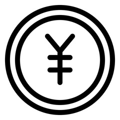 coin vector icon chinese newyear