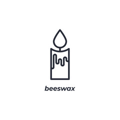 Vector sign beeswax symbol is isolated on a white background. icon color editable.
