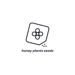 Vector sign honey plants seeds symbol is isolated on a white background. icon color editable.