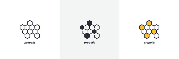 propolis icon. Line, solid and filled outline colorful version, outline and filled vector sign. Idea Symbol, logo illustration. Vector graphics - obrazy, fototapety, plakaty