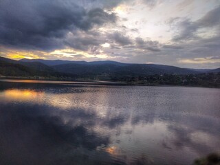 sunrise over the lake