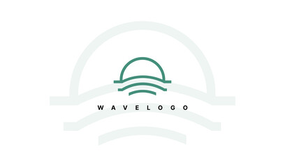 sunset minimalist line art logo template vector illustration design. simple modern travel, vacation, holiday logo concept