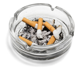 Extinguished used cigarette, Stop smoking concept