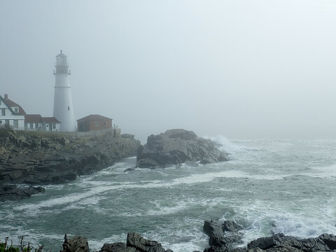 Portland Head Light in a Fog