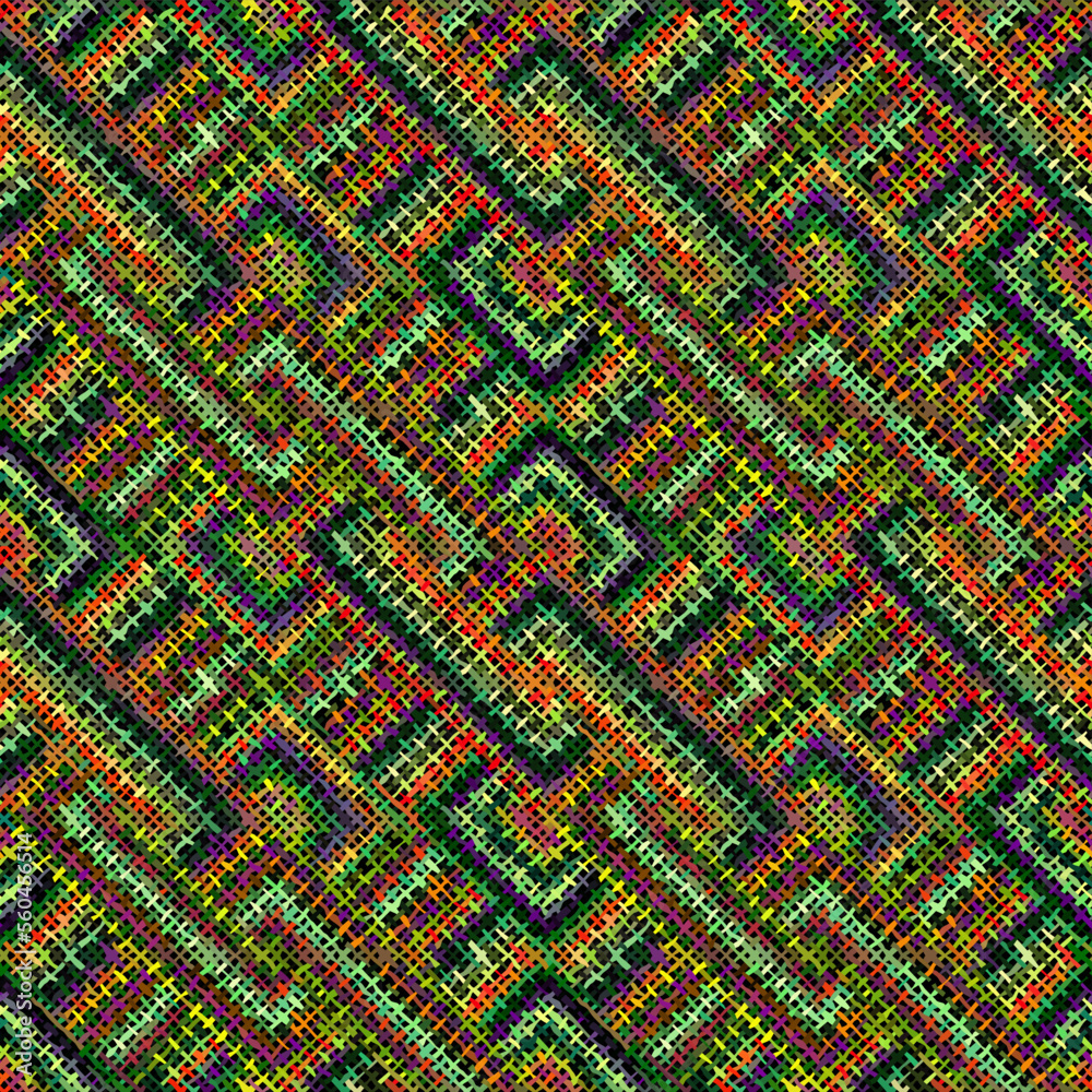 Poster Imitation of a texture of rough canvas. Seamless pattern.